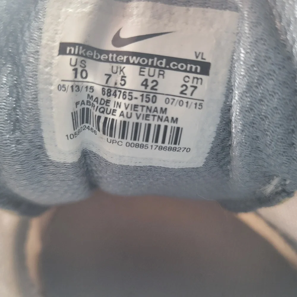 Nike Downshifter 6 Running Shoes Womens Size 10 White Purple Sneakers 684765-100